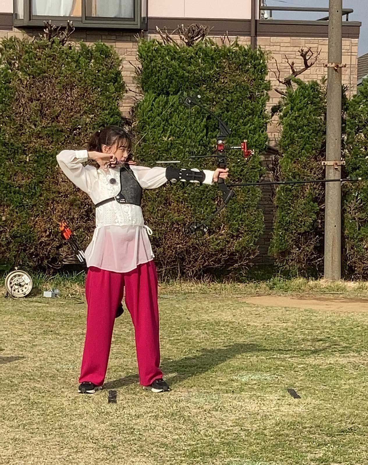 森川葵「アーチェリー」（2021年4月28日放送） （提供写真）