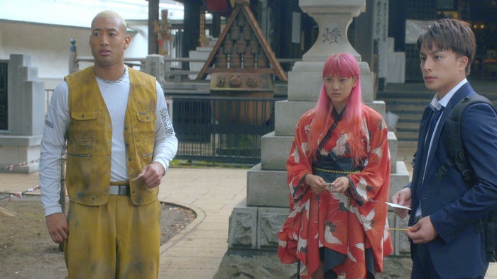 関口メンディー、須田アンナ、白濱亜嵐/ドラマ『ハピゴラ!』より(C)LDH ASIA