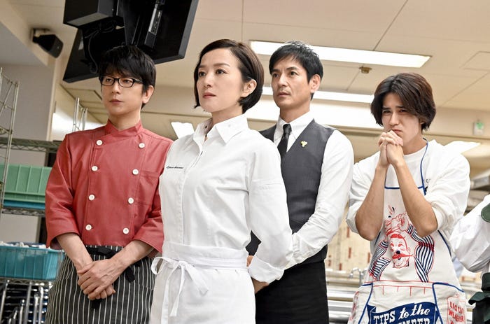 及川光博、鈴木京香、沢村一樹、寛一郎/「グランメゾン東京」第3話より(C)TBS