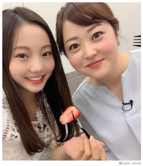 フィギュア本田真凜、水卜麻美アナと対面で歓喜「夢のような幸せな時間」 2ショットに反響