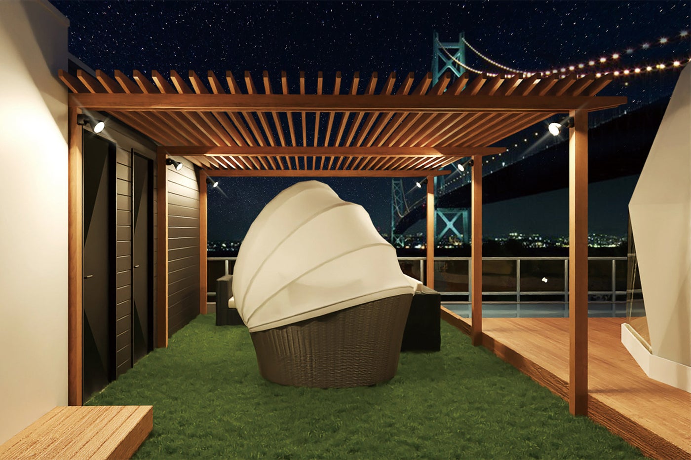 AWAJI GLAMPING BEACH VILLA SAZANAMI／画像提供：ブッキングリゾート