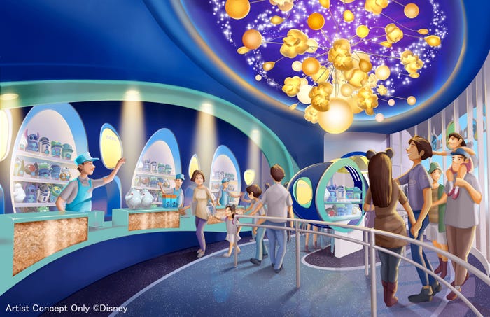 初公開となるポップコーンの専門ショップの内観※イメージ(C)Disney