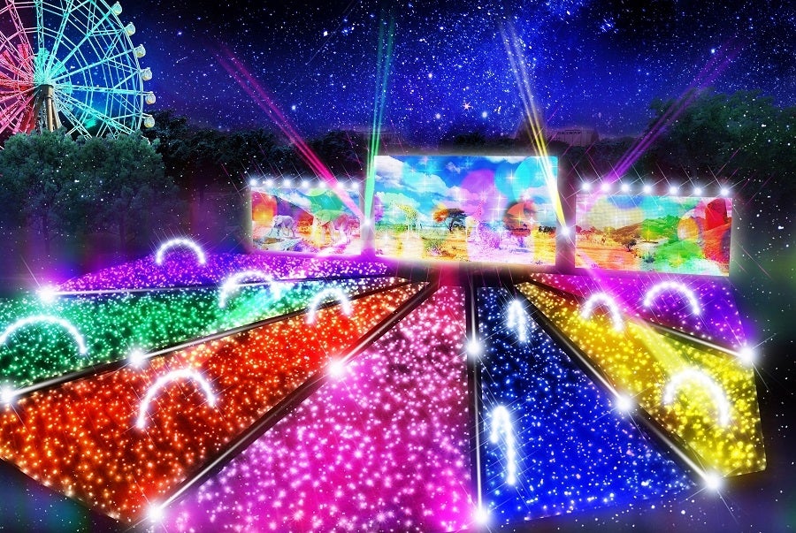 光のライブ空間がスケールアップ！東武動物公園「ウインターイルミネーション」200万球が煌びやかに彩る／画像提供：東武動物公園