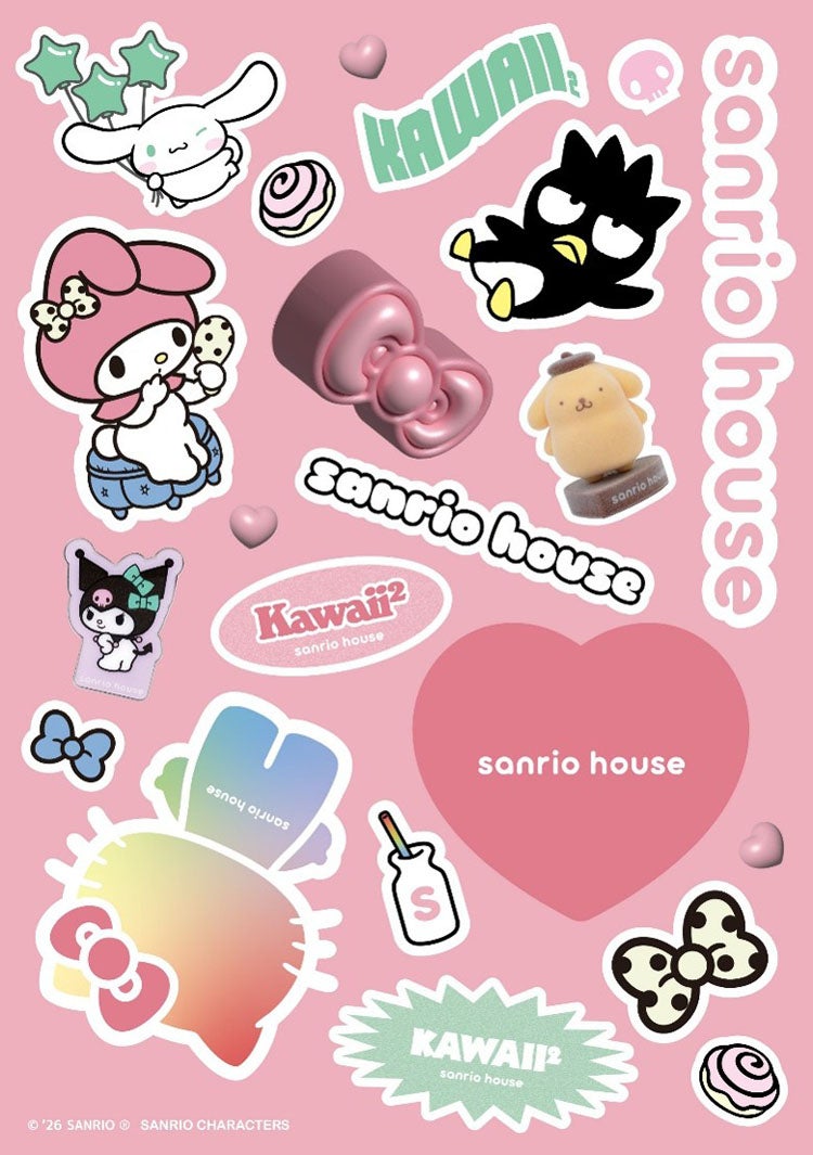 限定デザインのステッカーシート(C)2026 SANRIO CO., LTD. APPROVAL NO. L664297
