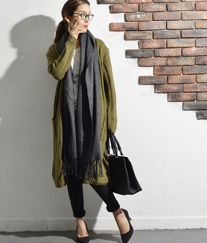 やわらかケーブルロングカーディガン「coca」3,490円（税込）／画像提供：coca