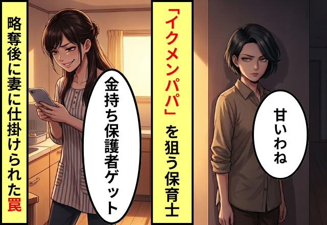 「恋愛は自由」金持ちの保護者を狙う保育士。幸先よく略奪するも⇒実は妻と“ある人物”が手を組んでいた話