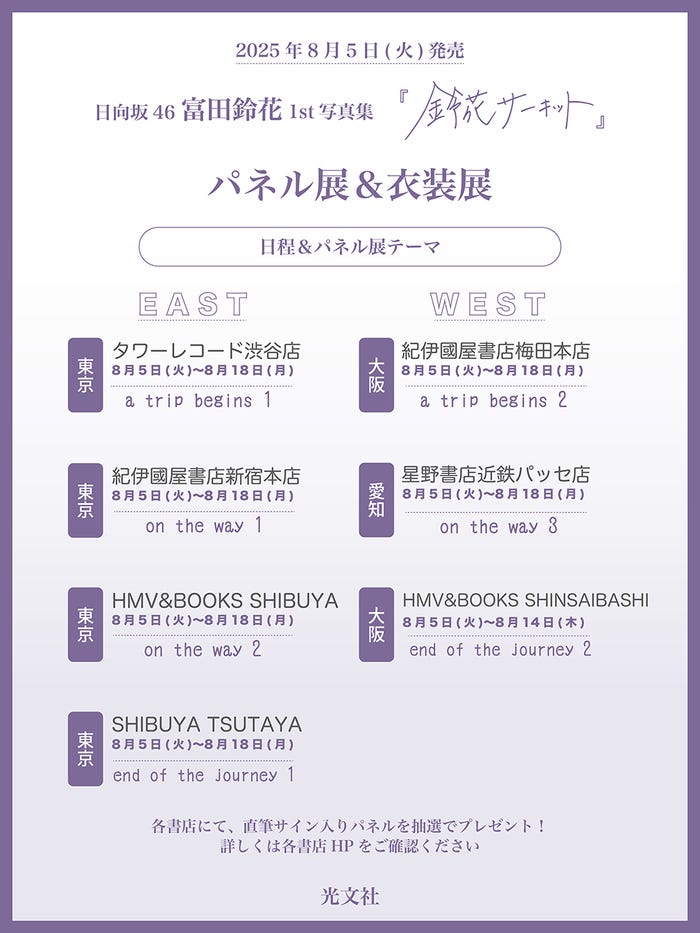 富田鈴花パネル展 撮影/峠雄三(C)光文社