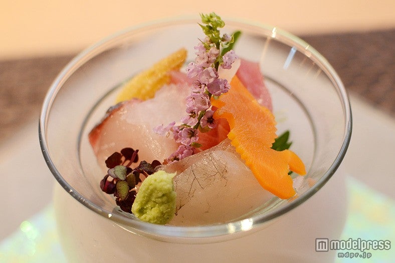 お刺身は、マグロ、シマアジ、ホチの3種