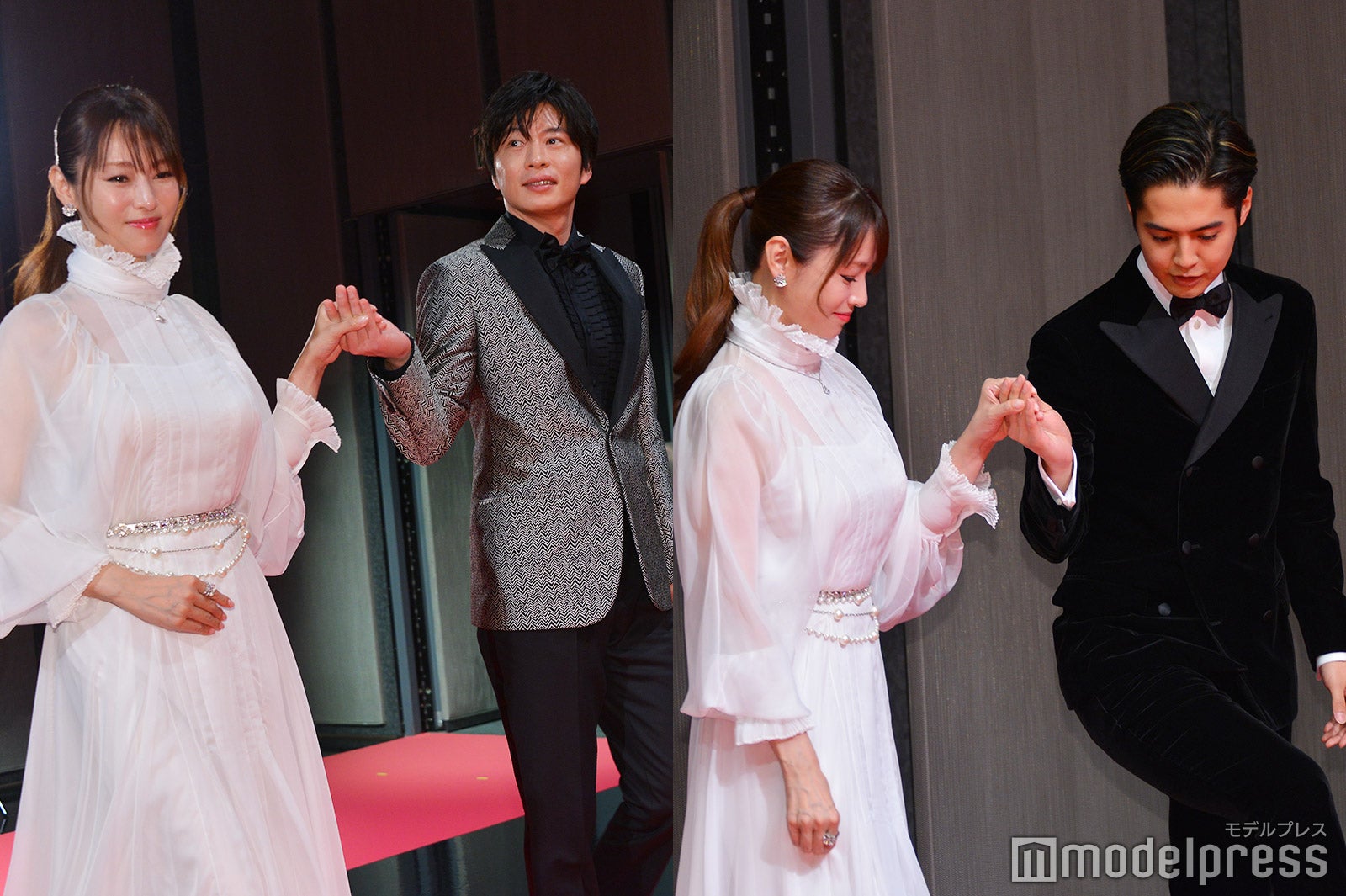 田中圭＆片寄涼太にエスコートされる深田恭子（C）モデルプレス