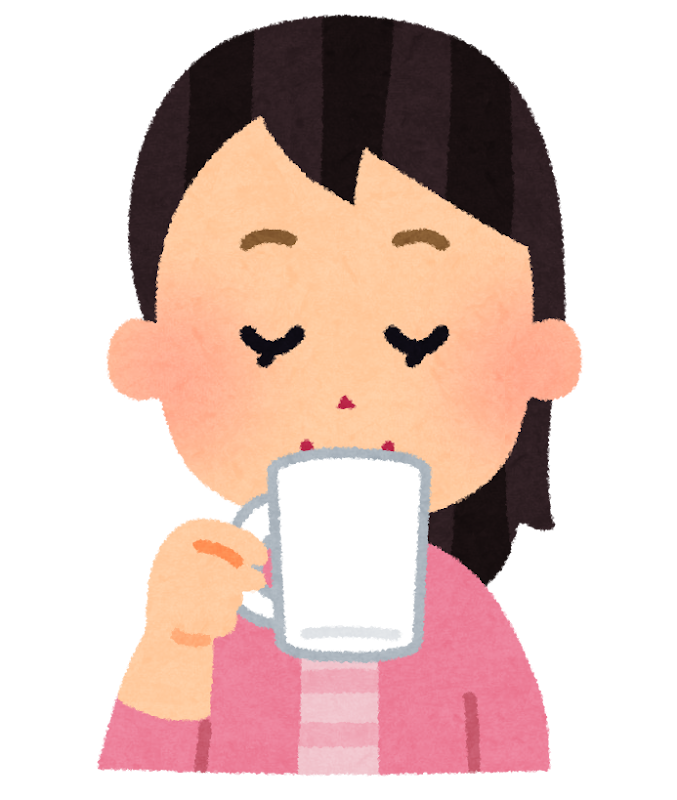 コーヒーを飲む人のイラスト(女性)