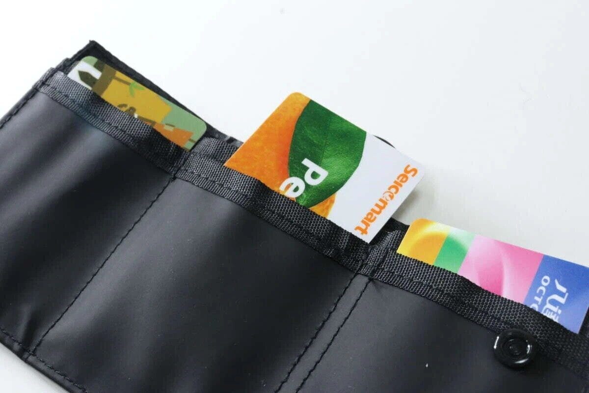 ダイソー　三つ折り財布　使用例　カードポケット