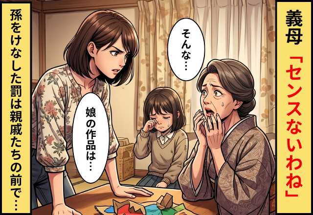 「センスないわね」孫の工作を貶す義母！だが後日、妻が”親戚の前”で義母を公開処刑した話