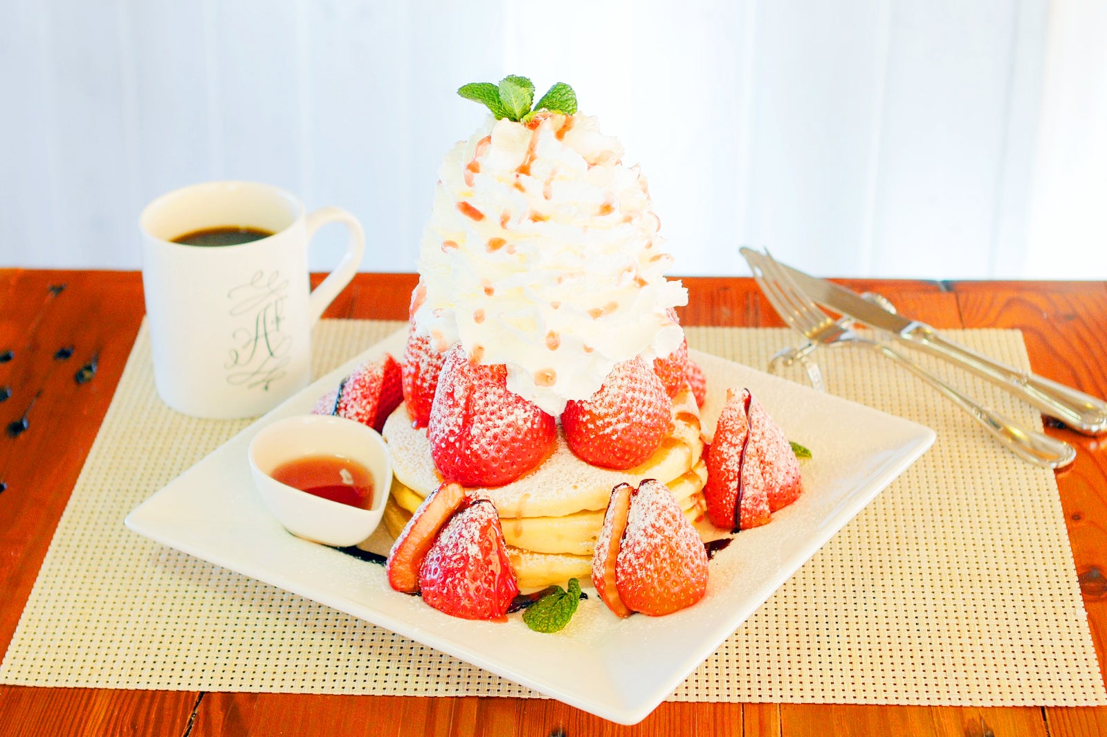 スカイベリーのパンケーキ 数量限定1,620円（税込）／小山市