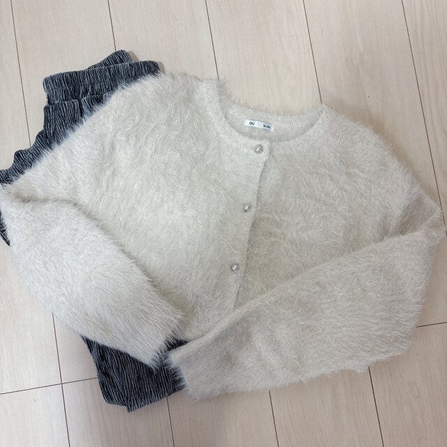 GUシャイニークルーネックカーディガン