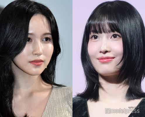 TWICEモモ&ミナ、黒髪ロング&お揃いミニスカ衣装のダンス動画公開「双子みたい」「そっくり」の声