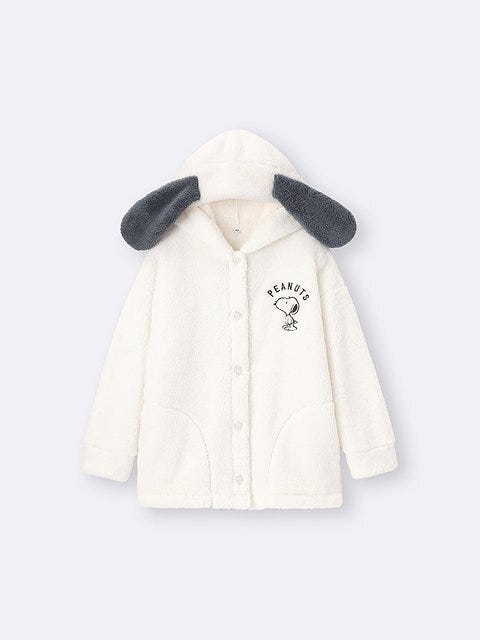 GUスヌーピーのマシュマロフィールパーカ