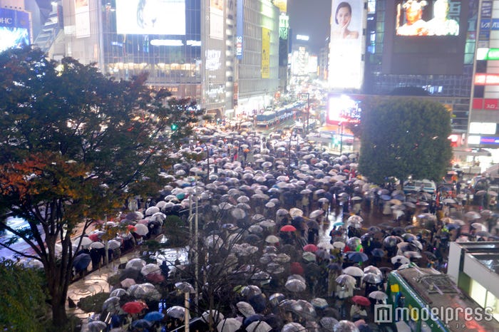 人があふれかえるハロウィンの渋谷 (C)モデルプレス