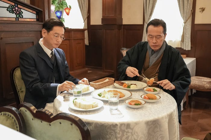 井浦新、遠藤憲一「ブラッサム」第23話(C)NHK