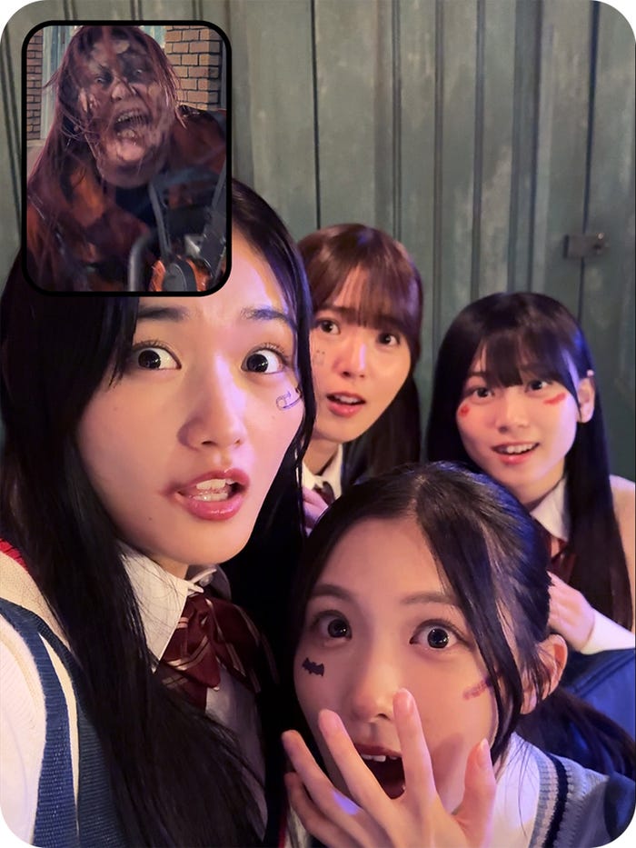 (後列)中嶋優月、山下瞳月(前列)山崎天、谷口愛季/TM &(C)Universal Studios. All rights reserved.