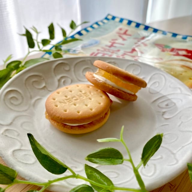 カルディ豆乳サンドビスケットアレンジ