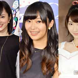 AKB48グループメンバーが総選挙投票締切前の心境を告白（左から）山本彩、指原莉乃、柏木由紀【モデルプレス】