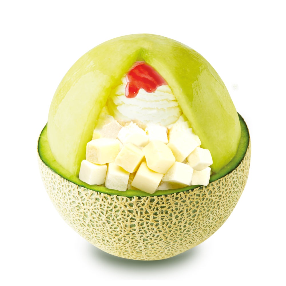 まるまるメロンいちごソルビン（1,700円：税込）／画像提供：ソルビン
