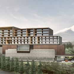 富士スピードウェイ内に建設されるホテル外観イメージ(C)2019 Towa Real Estate Co.,Ltd.