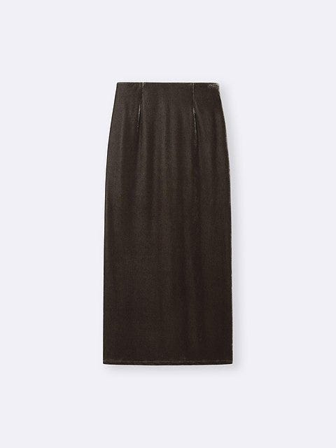 GUのベロアナローマキシスカート