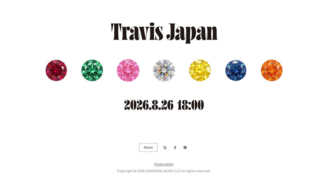 「Travis Japan Concert Tour 2026 ’s travelers」特設サイト（提供写真）