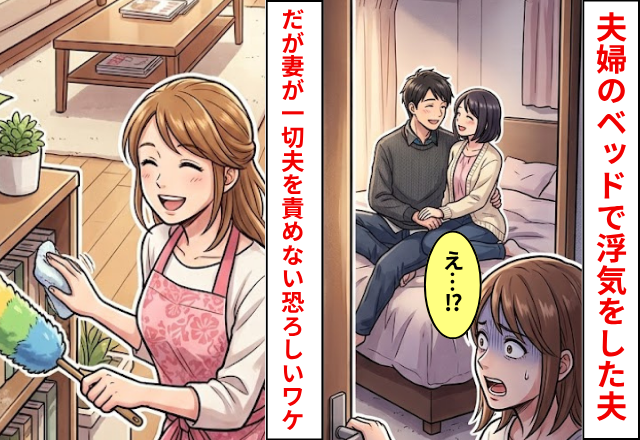 早めに帰宅すると…【ベットの上】に夫と浮気女が！？だが妻が一切【反撃】しなかった恐ろしい理由