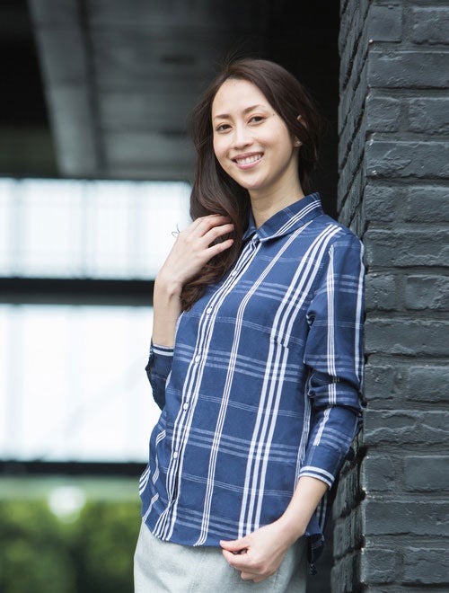 コットンリネンチェックシャツ「TALBOTS」3,780円（税込）／画像提供：TALBOTS