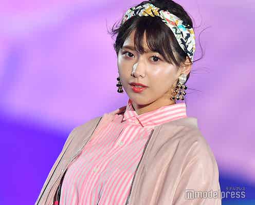 欅坂46渡邉理佐、アップヘア×ピンクコーデで爽やかランウェイ<TGC SHIZUOKA 2019>