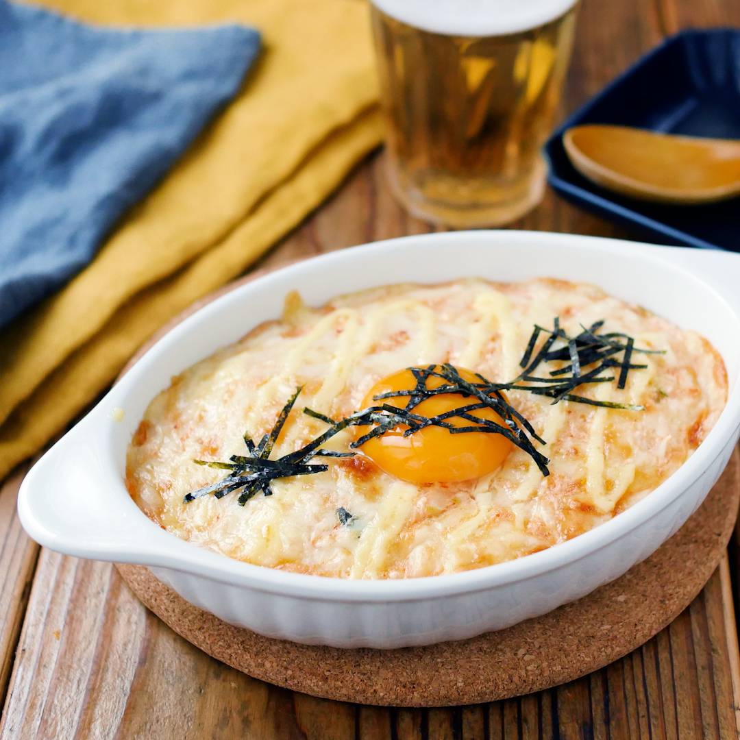 トースターで簡単♪キムチとろろ焼き