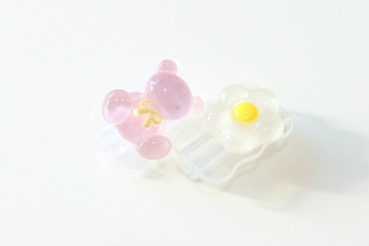 ダイソーのケーブルホルダー（テディベア