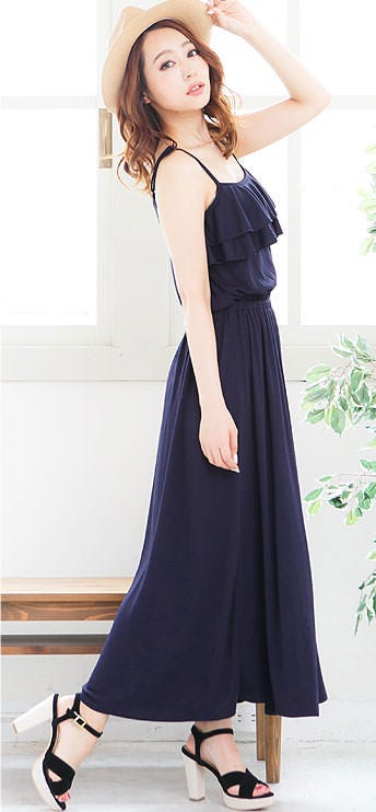 カットソーマキシワンピースロングワンピ「神戸レタス」2290円(税込)