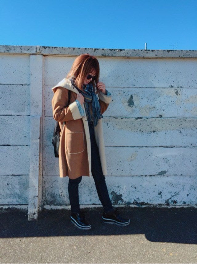 スポーツ観戦 デート コーデ 冬 交際