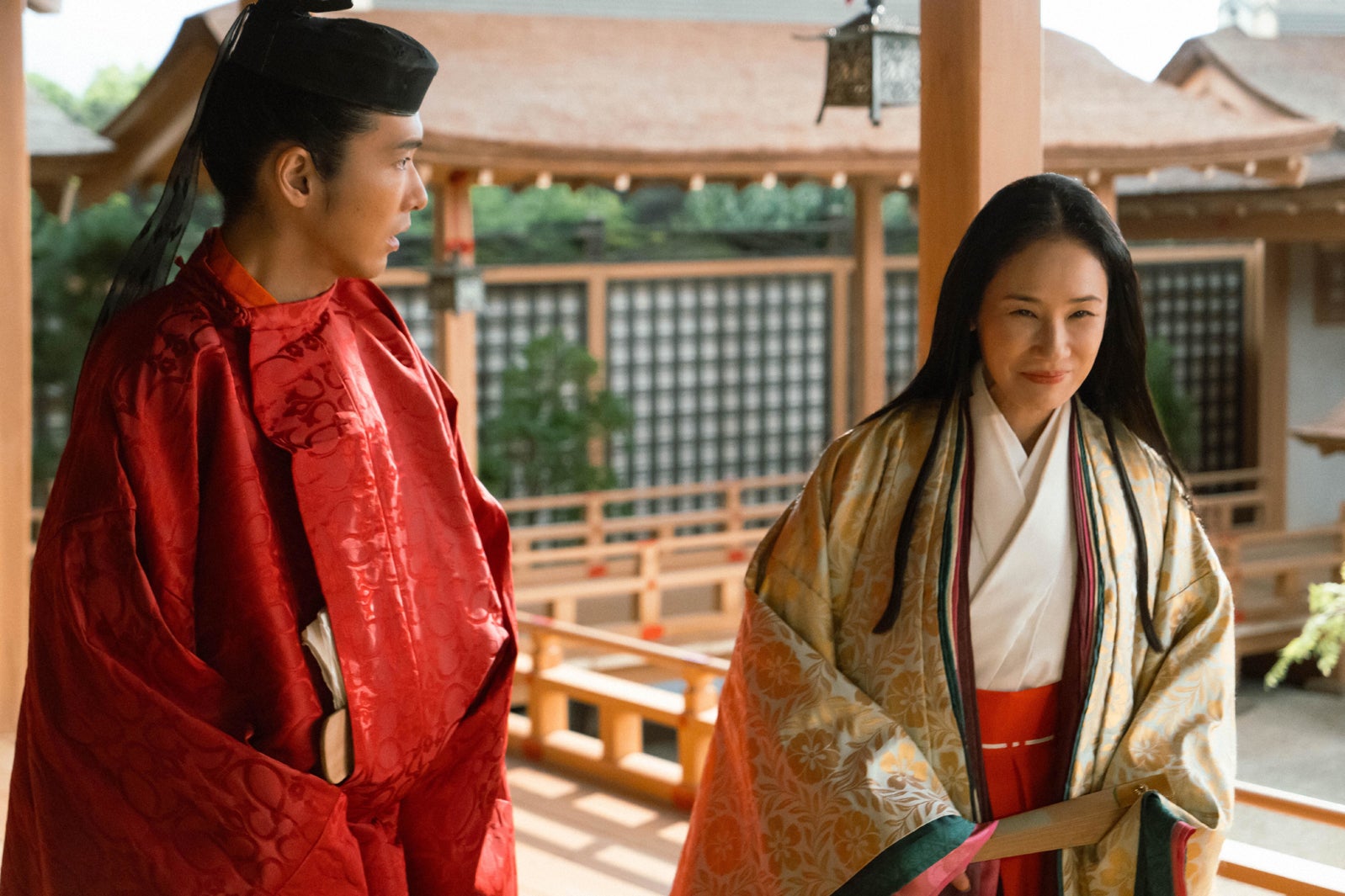 柄本佑、吉田羊「光る君へ」第12話より（C）NHK