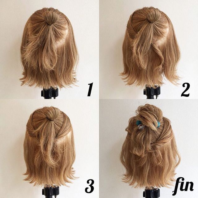 ハーフアップ お団子は前髪なしが可愛い ラフさが色っぽい簡単アレンジを紹介 モデルプレス