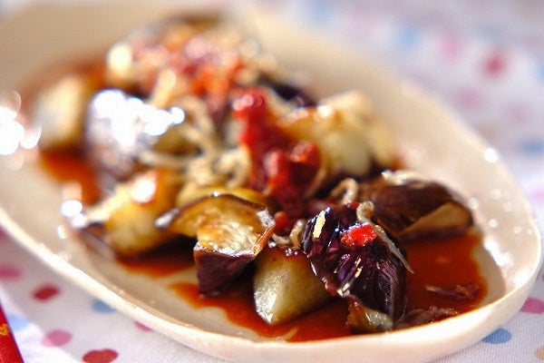 ナスとジャコの梅サラダ