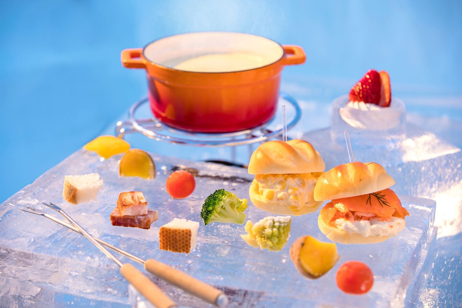 氷野菜のチーズフォンデュ／画像提供：星野リゾート