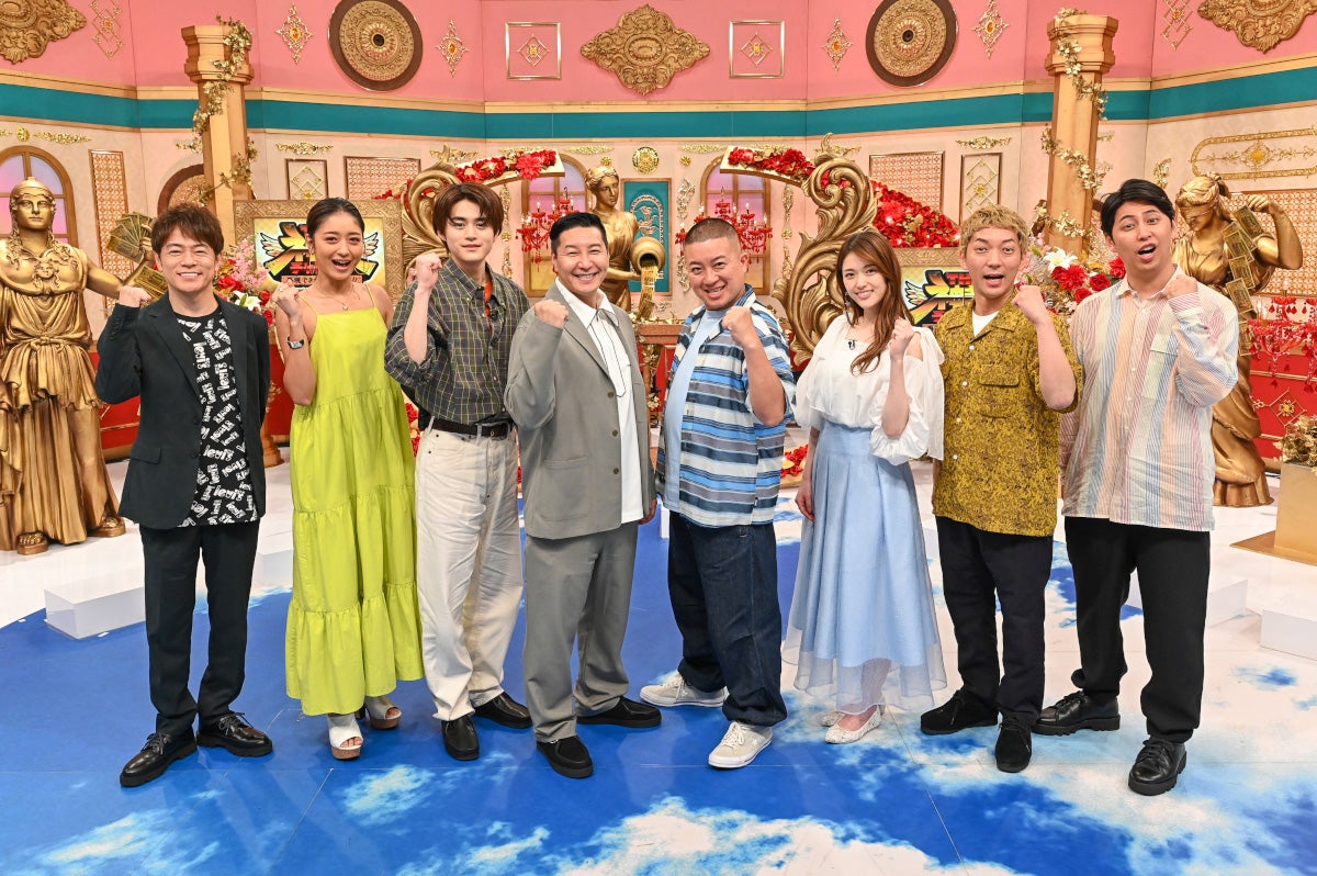 （左から）陣内智則、池田美優、鈴鹿央士、チョコレートプラネット（長田庄平、松尾駿）、松村沙友理、ニューヨーク（嶋佐和也、屋敷裕政）（C）TBS