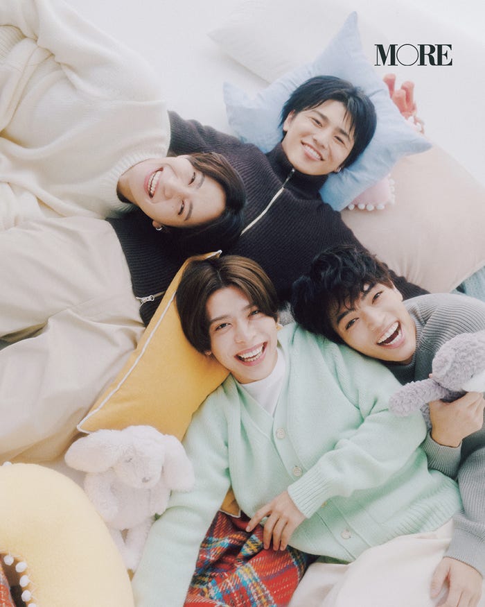 橋本将生、篠塚大輝、原嘉孝、松島聡(C)「MORE Autumn 2025」/集英社 撮影/倉本侑磨(Pygmy Company)