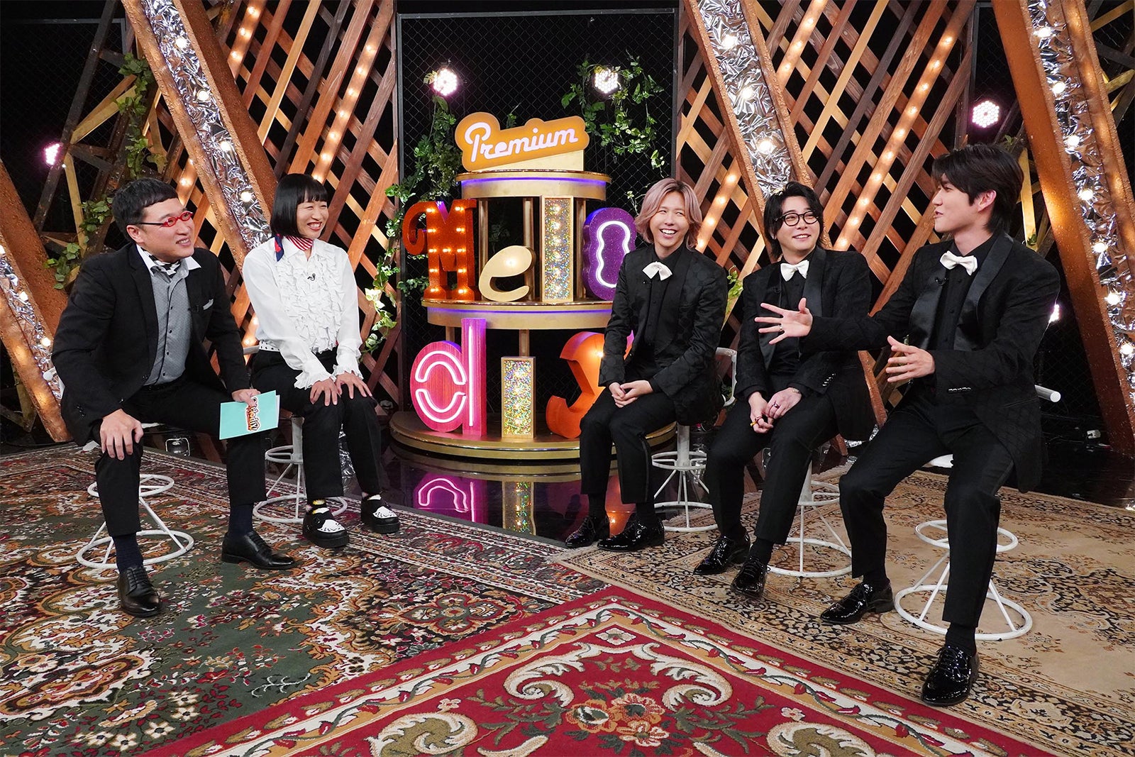 山里亮太、山崎静代、藤澤涼架、大森元貴、若井滉斗（C）テレビ東京