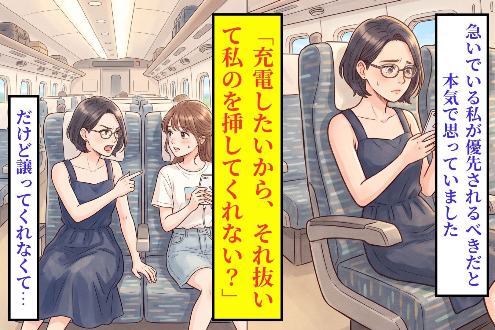 隣のコンセントを使おうとした私、見知らぬ男性に指摘された順番