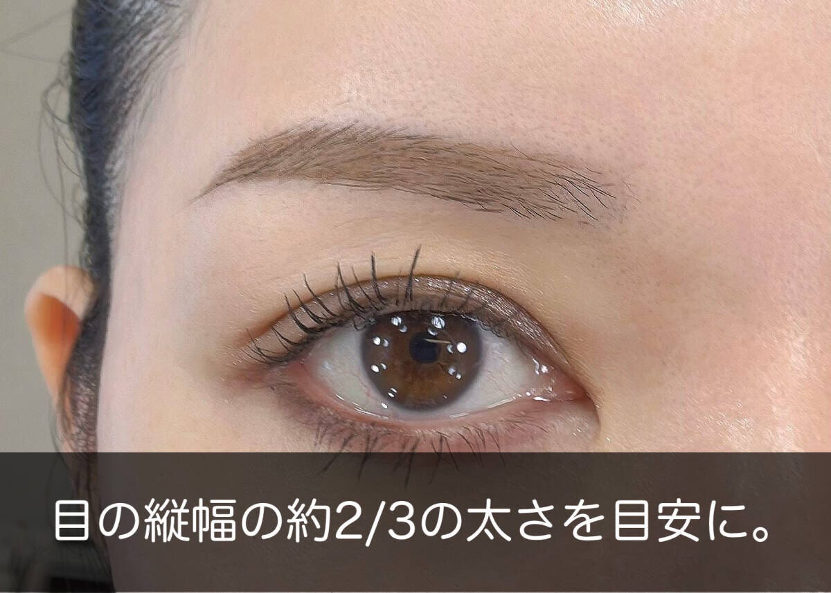 目の縦幅の約2/3を目安にした自然な太さの美眉