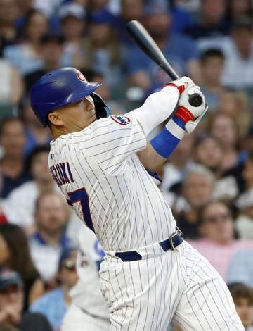 鈴木誠也が4年連続20号に王手！会心の7試合ぶり19号アーチ 大谷翔平の眼前で一撃 本拠地が大歓声
