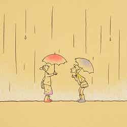 NHK「みんなのうた」2015年2月・3月オンエア曲「履物と傘の物語」のワンカット（C）NHK／南家こうじ