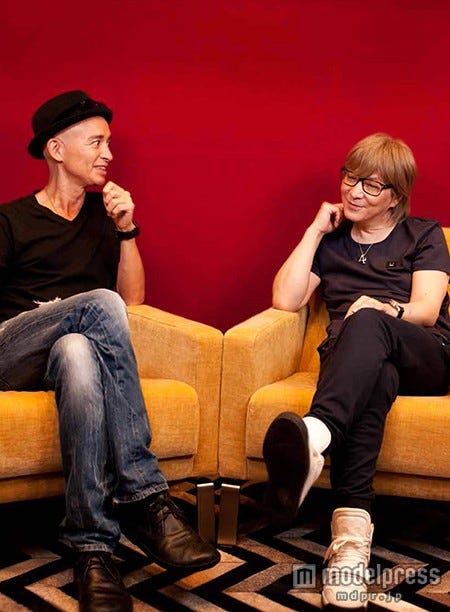 小室哲哉×マーク・パンサー/メモリアルブック「globe 20TH ANNIVERSARY SPECIAL ISSUE 小室哲哉ぴあ globe編」より/撮影:富井昌弘(画像提供:ぴあ)