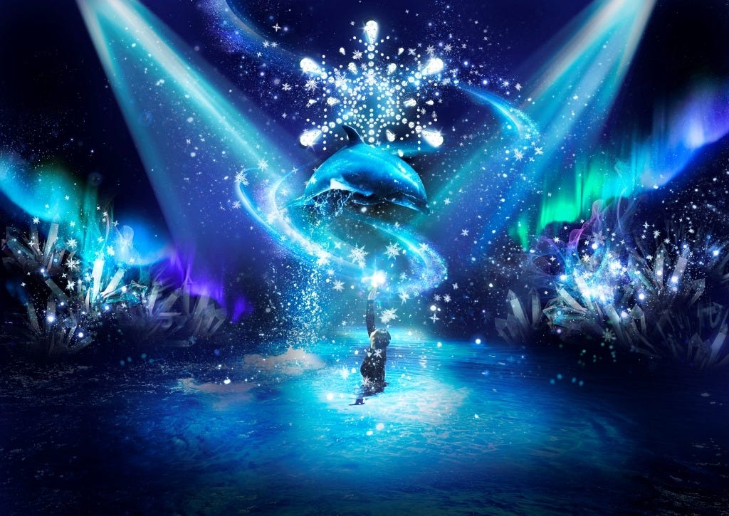 海の世界に冬の魔法がかかる「アクアパーク品川」が雪氷きらめくファンタジックな世界に