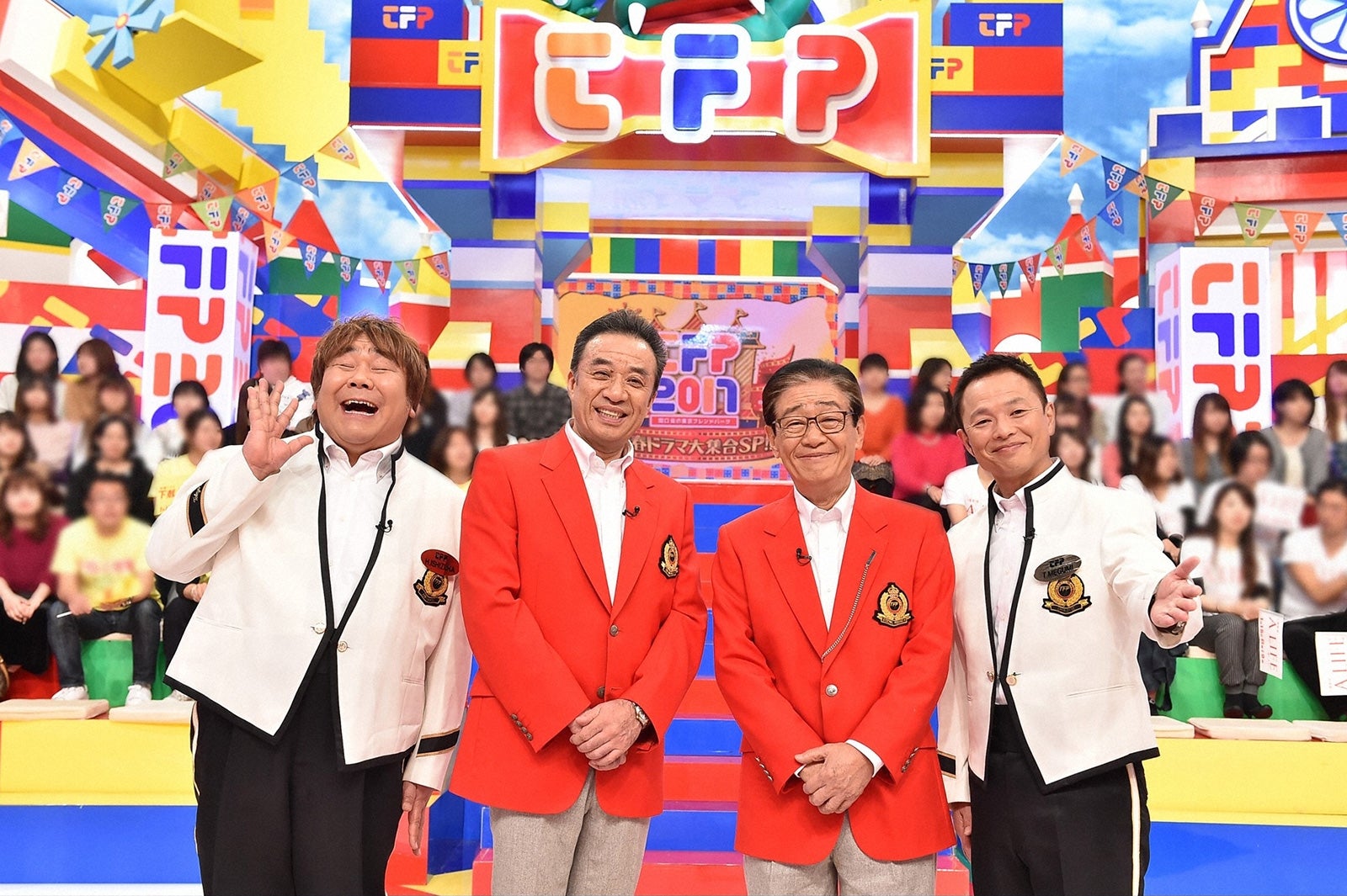 石塚英彦、渡辺正行、関口宏、恵俊彰（C）TBS